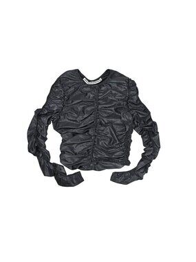 Alexander Wang Ruched Cardigan in Black